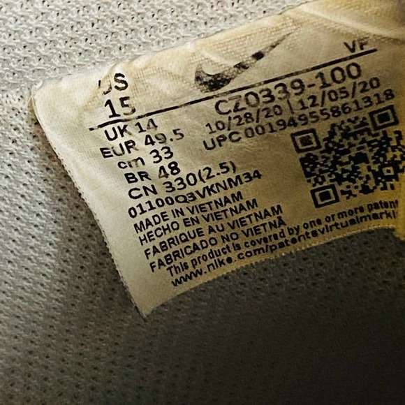 Nike Air Force 1 Low '07 LV8 Paint Splatter White Sail Sneakers Size 15 Men's - Picture 12 of 12